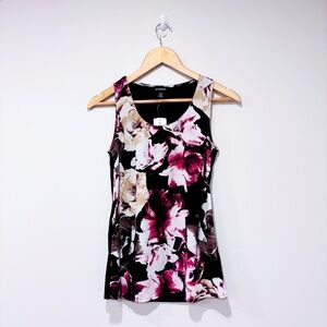LE CHÂTEAU Black floral tank top‎